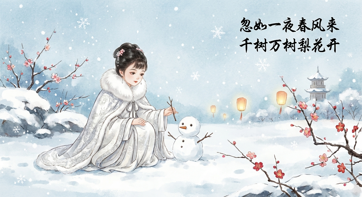 冬·汉服小女孩